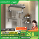 卡貝（cobbe）毛巾架衛生間置物架浴室掛架免打孔廁所太空鋁浴巾架墻上掛件套裝 雙折疊-五件套