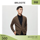 巴魯特（Brloote）男士羊針織開(kāi)衫時(shí)尚簡(jiǎn)約輕盈舒適 V領(lǐng)外套秋冬 駝色 175/96A