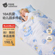 貝肽斯幼兒園被子三件套兒童六七件套寶寶入園專(zhuān)用午睡純棉被套床上用品 天空之鯨【10A抗菌 60S貢緞純棉】 【六件套】1斤被芯+1.5斤墊芯+枕芯