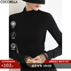 COCOBELLA混搭miu系高領(lǐng)打底衫女秋冬新款內搭長(cháng)袖T恤UT3217 靜謐黑 L