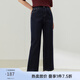 纖莉秀【不易褪色深藍色直筒牛仔褲薯條褲】大碼女裝胖mm春裝新款5355 深藍色 2XL
