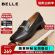 百麗通勤海鷗樂(lè )福鞋小皮鞋女春季增高真皮氣質(zhì)單鞋B2593AQ5 黑色 38