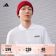adidas休閑簡(jiǎn)約學(xué)院風(fēng)翻領(lǐng)短袖POLO衫男裝夏季阿迪達斯官方輕運動(dòng) 白色   M