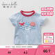 戴維貝拉（DAVE＆BELLA）兒童短袖男童t恤嬰兒衣服男寶夏裝半袖小童打底衫寶寶服飾 海洋印花 100 cm（建議身高90-100cm）