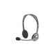 羅技（Logitech）H110/H111/H150/H151 有線耳麥多功能頭戴式立體聲臺式電腦耳機教育辦公培訓網(wǎng)課 【H110黑】3.5mm雙插