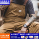 馬登工裝 復古卡其色背帶褲男阿美咔嘰經(jīng)典工裝帆布休閑褲男 杏黃色 XL