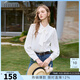 三彩2026春季新款翻領(lǐng)襯衫飄帶可拆卸寬松襯衣優(yōu)雅氣質(zhì)M 奶白色 M 160/84A