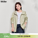 MsShe【針織棉】大碼女裝2026春裝胖mm巨好看連帽雙拉鏈衛衣外套 青檸色現貨 3XL