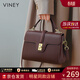 viney新款手提包包女包牛皮斜挎包大容量生日禮物送女友老婆 【深咖色】高檔實(shí)用輕奢媽媽包中年 時(shí)尚品牌百搭休閑單肩包