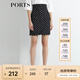 PORTS寶姿  新品商場(chǎng)同款女裝條紋高腰半身裙通勤顯瘦SN8S007HFD014 黑色 S (4)