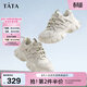 他她（TATA）商場(chǎng)同款黑色運動(dòng)鞋女ins潮老爹鞋新款網(wǎng)超火百搭女鞋GZT01AM5 米白 37