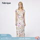 Fabrique桑蠶絲花卉印花小飛袖連衣裙女夏季新品長(cháng)裙 花色 M