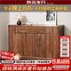 梵而北歐現代簡(jiǎn)約全實(shí)木鞋柜北美黑胡桃木原木儲物柜小戶(hù)型入戶(hù)柜子 物語(yǔ)鞋柜【北美黑胡桃】 126*40*95cm