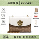 蔻馳（COACH）【春尚新】女包 PARKER山茶花系列小號信封包帆布涂禮物送女生 HOT-小號卡其配白34256B4HA