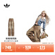 adidas宋雨琦同款美拉德水洗做舊牛仔運動(dòng)工裝褲女阿迪達斯三葉草   深棕色 (推薦選小一碼)   27