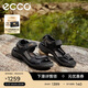 愛(ài)步（ECCO）涼鞋男 沙灘鞋輕便耐磨休閑鞋露趾 越野06956450034 黑色/灰色41