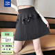 唐獅（TonLion）【關(guān)曉彤同款】2025秋冬女甜美淑女蝴蝶結毛織半身短裙百搭裙子潮