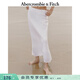 Abercrombie & Fitch女裝25夏季法式氣質(zhì)淑女亞麻混紡修身直筒半身裙長(cháng)裙143-5199 白色 S 175/72A 長(cháng)版