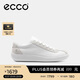 愛(ài)步（ECCO）國際品牌高端牛皮休閑德訓板鞋 柔酷零點(diǎn)男鞋537754 白色40 HL