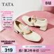 他她（TATA）粗跟瑪麗珍鞋女氣質(zhì)小皮鞋通勤單鞋女秋新款WR301CQ4 米白 40