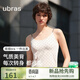 ubras26新款大圓領(lǐng)吊帶背心女上衣免穿文胸t恤美背抹胸涼感春夏 白底黑波點(diǎn)色 M