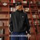 adidas經(jīng)典三條紋運動(dòng)連帽夾克外套男女秋季阿迪達斯三葉草