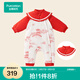 全棉時(shí)代寶寶連體衣過(guò)年衣服拜年服秋冬嬰兒夾棉加厚棉服喜慶新生兒59碼 【可拆云肩】亭臺畫(huà)卷 59cm 1-3月 52-59cm