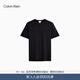 Calvin KleinJeans25夏季男士休閑簡(jiǎn)約ck刺繡純棉圓領(lǐng)打底針織短袖T恤上衣