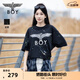 BOY LONDON【琥珀流光】男女經(jīng)典翅膀休閑涂鴉潮牌短袖T恤N01800 黑色 S