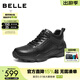百麗（Belle）男士高幫運動(dòng)鞋男冬季新款牛皮加絨厚底保暖短靴8ZR01DD5 黑色-毛里 42 (260mm)