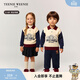 Teenie Weenie Kids小熊童裝秋冬男女寶寶學(xué)院撞色POLO領(lǐng)毛衣 米白色 100 cm