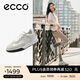 愛(ài)步（ECCO）休閑鞋女 時(shí)尚百搭平底鞋簡(jiǎn)約球鞋板鞋德訓鞋 街頭272833 灰白色/白色27283350153 38