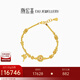 潮宏基 臻金八寶羅盤(pán)古法黃金手鏈女士足金手串盤(pán)纏金手飾生日禮物TK J 鏈長(cháng)約16cm+尾鏈 11.45g