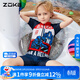 洲克（ZOKE）兒童泳衣男童連體平角變形金剛防曬溫泉卡通121603528蘭紅120