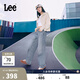Lee25新品428懶懶褲舒適高腰直腳藍色闊腿女牛仔褲