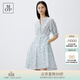 Marc O'Polo/MOP 2024夏季新款立領(lǐng)輕薄純棉短款收腰碎花顯瘦連衣裙女收腰 印花M01 S /165