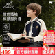 英氏（YEEHOO）男童外套兒童棒球服中大童裝學(xué)院休閑百搭時(shí)尚春裝 藍色 160