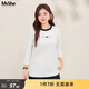 MsShe【棉針織T恤】大碼女裝2026新款春裝胖mm顯瘦打底衫200斤 米白色現貨 2XL