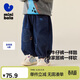 迷你巴拉【仿牛仔】男童女童褲子寶寶柔軟透氣寬松直筒褲長(cháng)褲春季新品