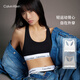 Calvin Klein內衣【摩登引力帶】海邊可外穿ck無(wú)鋼圈輕運動(dòng)棉質(zhì)工字背心文胸 001-太空黑 M 推薦75B-85A