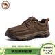 駱駝牌 休閑皮鞋壓花紋牛皮男士工裝大頭鞋爸爸鞋 P15A307021 咖啡 41