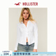 HOLLISTER【Y2K千禧風(fēng)】25秋冬府綢荷葉邊襯衫女裝340-5483 白色 XS (160/80A)