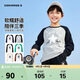 Converse 匡威男女童插肩袖長(cháng)袖T恤春季新款親膚舒適兒童經(jīng)典星標長(cháng)T