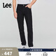 Lee中腰錐形日常顯瘦經(jīng)典五袋款男牛仔褲休閑潮流