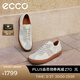 愛(ài)步（ECCO）休閑鞋男 26年春季新款復古德訓鞋舒適板鞋男鞋 柔酷10號560104 白色/砂礫灰56010458336 42