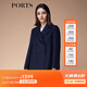 PORTS寶姿秋冬新品女裝長(cháng)袖深色系毛呢大衣SM9C012LWW047 晚安藍 XS (2)