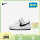 NIKE 耐克男女童休閑板鞋COURT BOROUGH輕便舒適兒童魔術(shù)貼運動(dòng)鞋低幫 DV5458-104 27 【建議腳長(cháng)16cm】