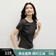 紅袖獨特漂亮掐腰T恤2025夏季新款女裝修身正肩氣質(zhì)串珠領(lǐng)口顯瘦上衣 灰060 M