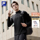 FILA 斐樂(lè )官方男子針織長(cháng)袖上衣2026春季新款健身運動(dòng)簡(jiǎn)約基礎長(cháng)T 深黑-BK L 175/96A/L