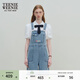 Teenie Weenie小熊女裝春夏裝牛仔背帶短褲簡(jiǎn)約時(shí)尚休閑通勤連體褲 淺藍色 S (160)